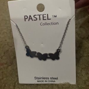 Stainless steel, 3- butterfly 🦋 necklace